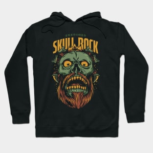 skull rock cartoon funny illustration Hoodie